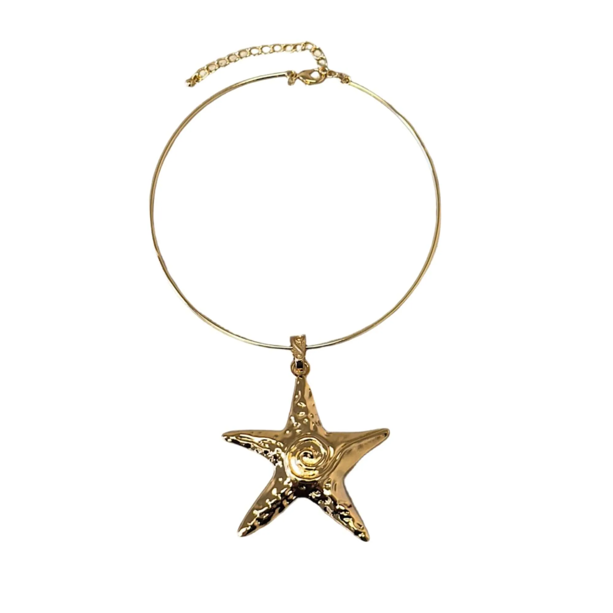Gold Starfish Statement Necklace