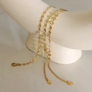 Golden Diamond Shaped Chain Anklet