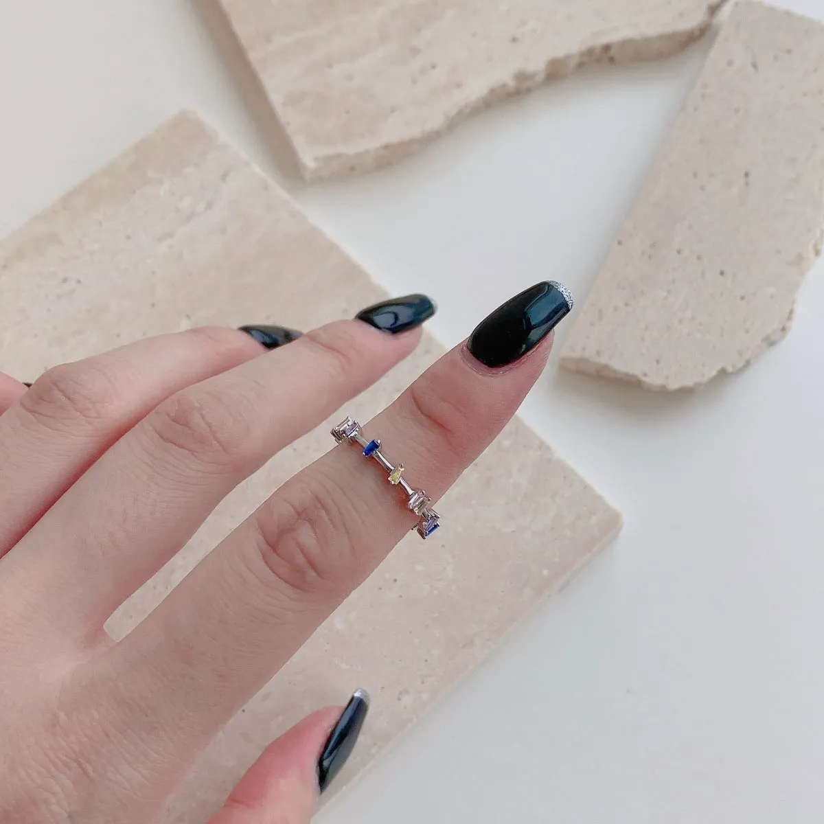 [Goodv]Unique Trapezoid Cut Daily Ring