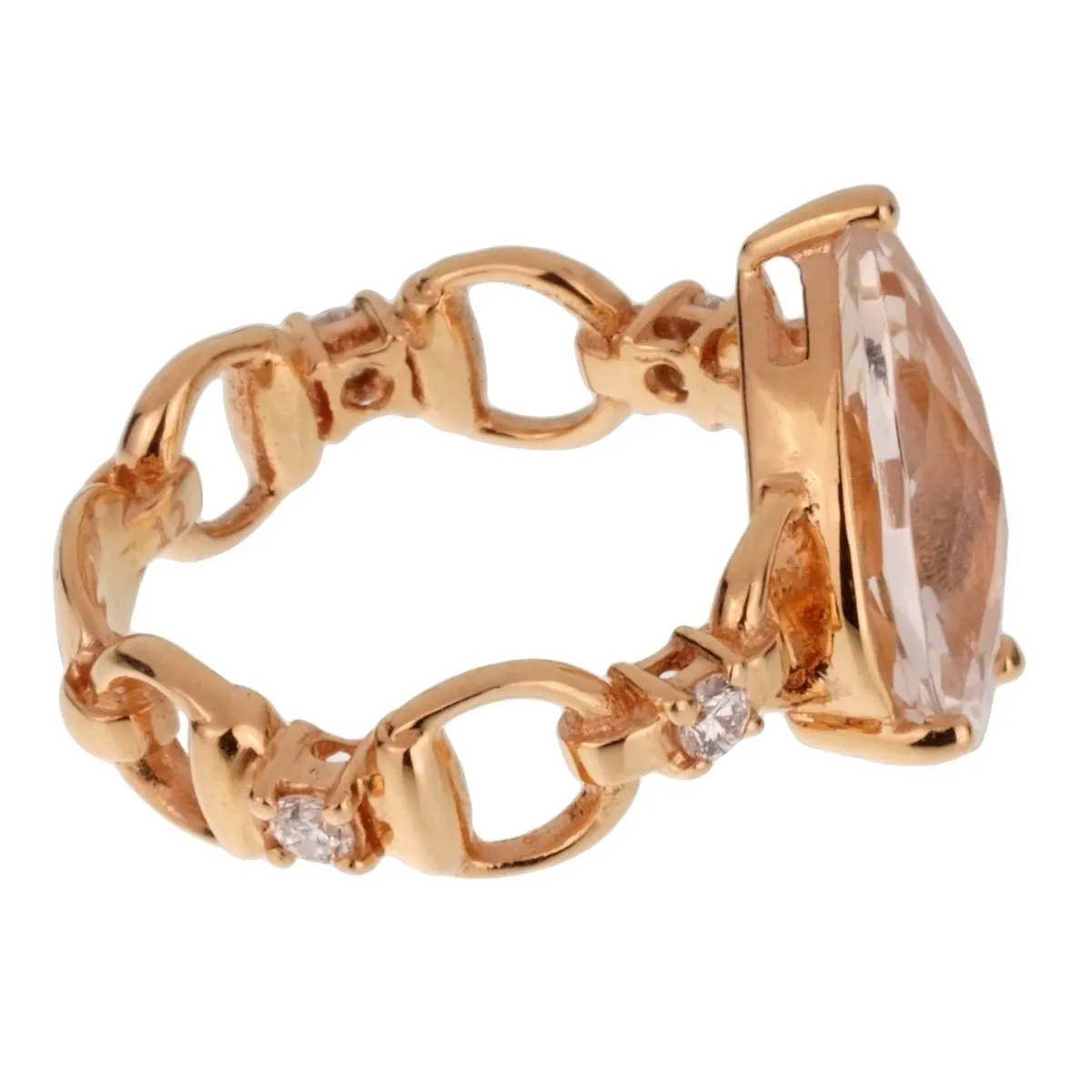 Gucci Diamond Topaz Rose Gold Cocktail Ring