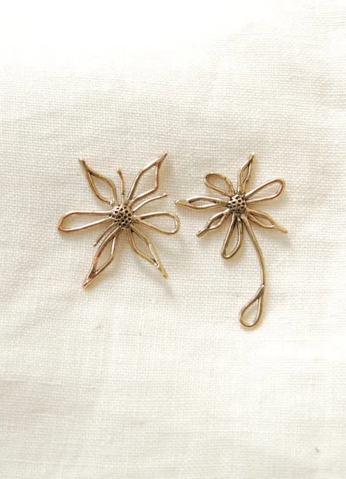 Hawkly Bloom Earrings (Silver or Bronze)