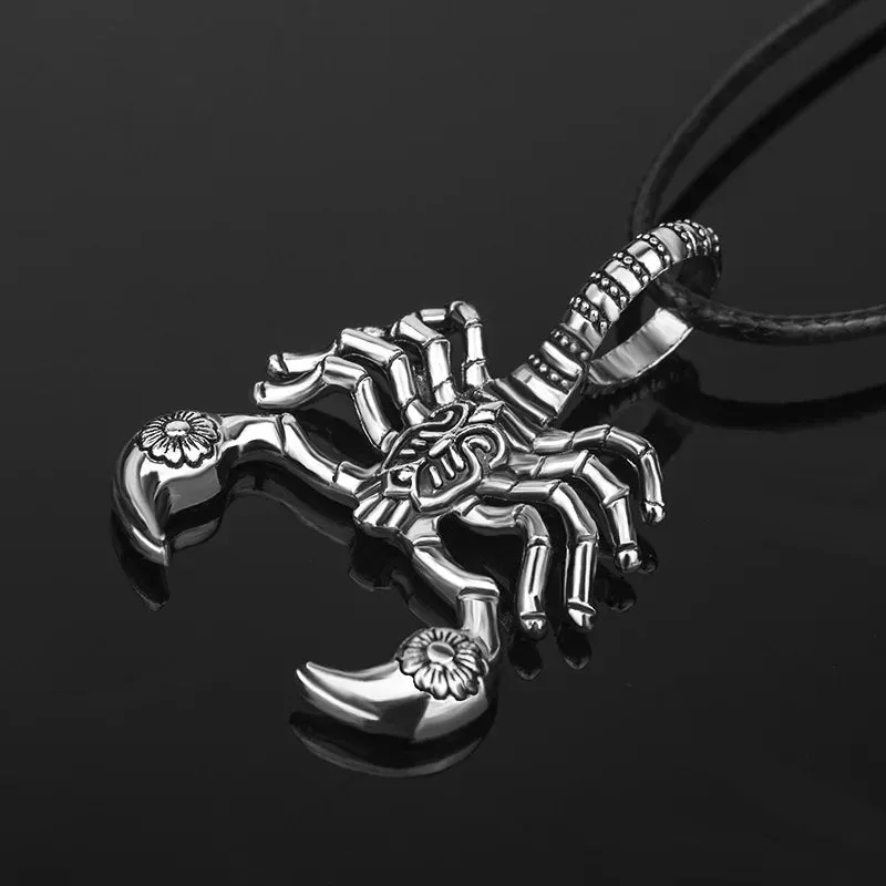 Hip Hop Punk Men Necklaces Scorpion King Rope Clavicle Long Chain Charm Pendant Necklace Party Gifts Gold/Silver Plated Jewelry