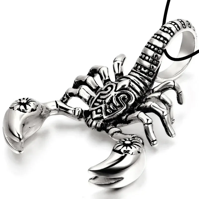 Hip Hop Punk Men Necklaces Scorpion King Rope Clavicle Long Chain Charm Pendant Necklace Party Gifts Gold/Silver Plated Jewelry