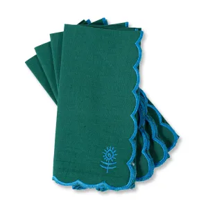 Icon Linen Napkins S/4 - Emerald   Peacock