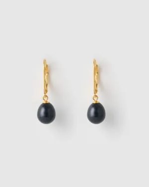 Izoa Juliet Earrings Navy Pearl