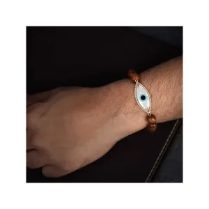 Kaj Fine Jewellery Marquise Wooden Bead and Diamond Bracelet in 14KT Yellow Gold
