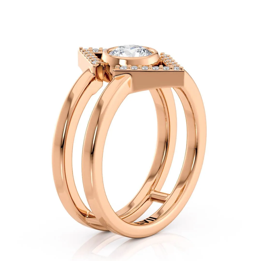 Lab Grown Diamond Rings Handcrafted Unique Engagement Rings - The Penelope Ring