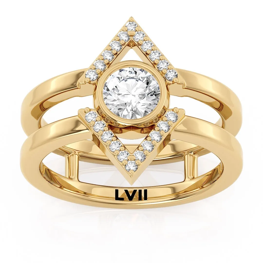 Lab Grown Diamond Rings Handcrafted Unique Engagement Rings - The Penelope Ring