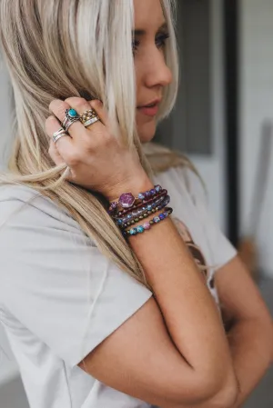 Lavender Glow Bracelet Set - Purple