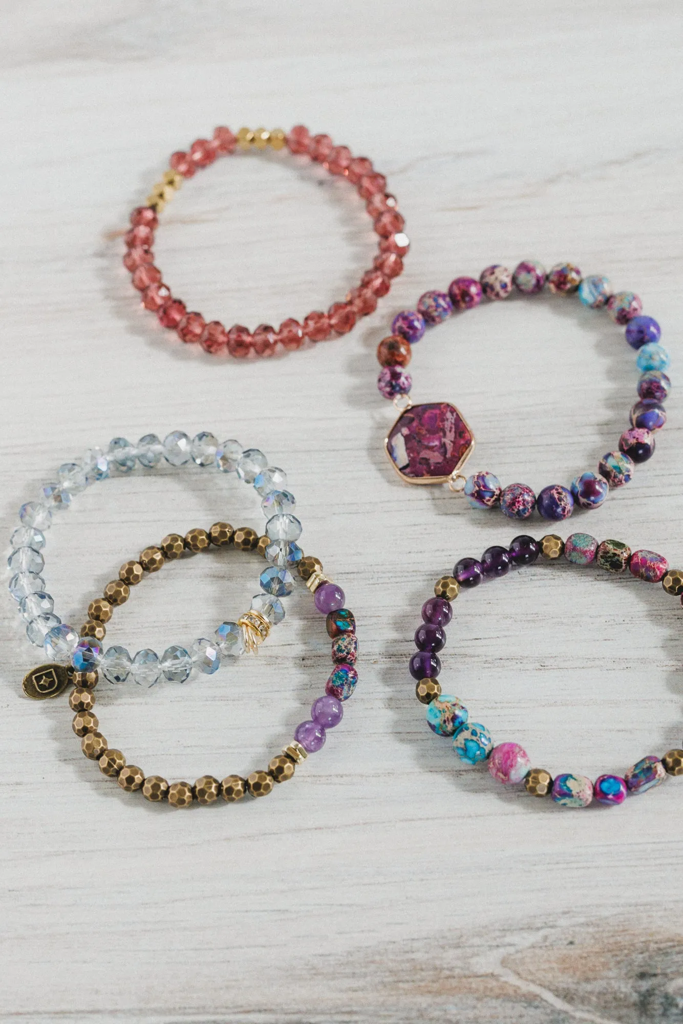 Lavender Glow Bracelet Set - Purple