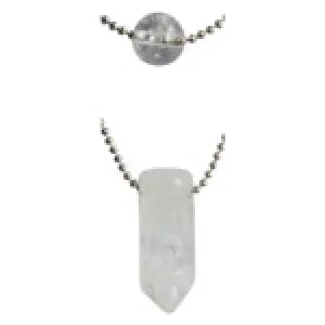 Layered Bead and Poing Necklaces - Clear Quartz