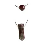 Layered Bead and Point Necklaces - Garnet