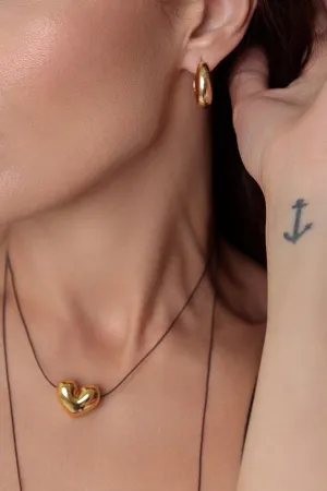 Lian Jewels Small Shiny Heart Necklace