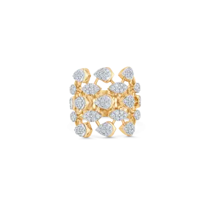Lierre Gold and Diamond Marquise Pear Ring