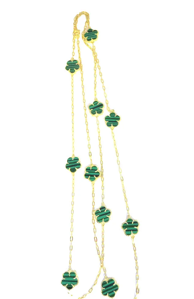 Long Chain Green Clovers