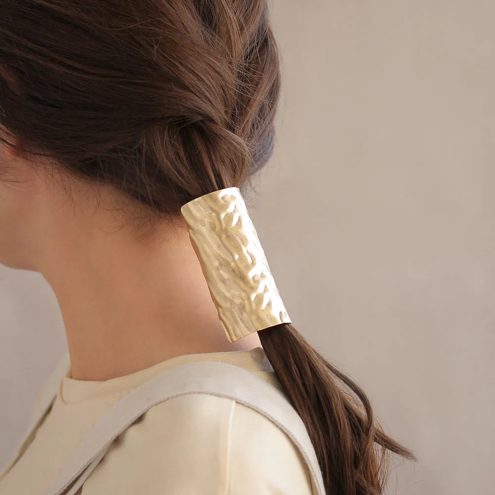 Long Hammered Arch Ponytail Cuff