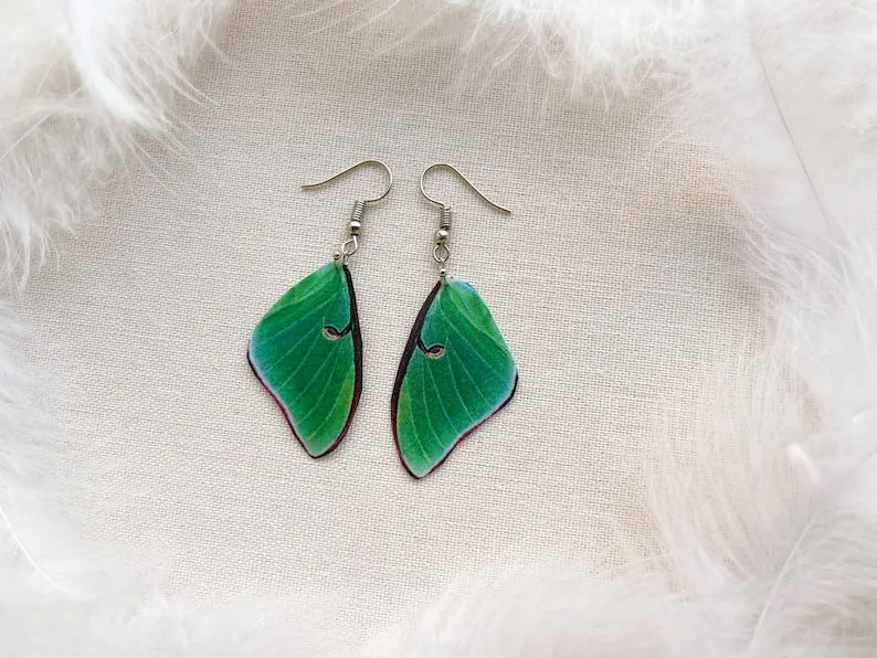 Luna Moth Wing Earrings