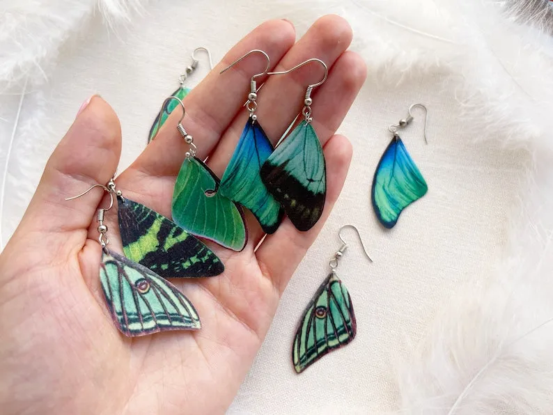 Luna Moth Wing Earrings