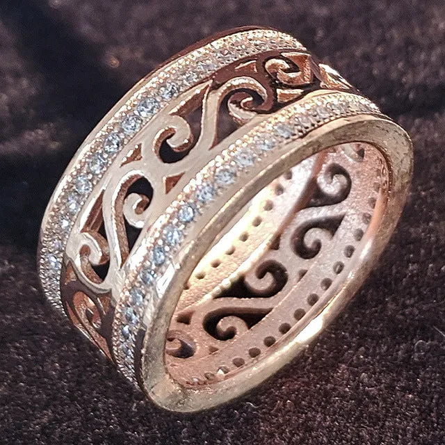 luxury 925 sterling silver wedding band eternity ring for women big gift for ladies love wholesale lots bulk jewelry R4577