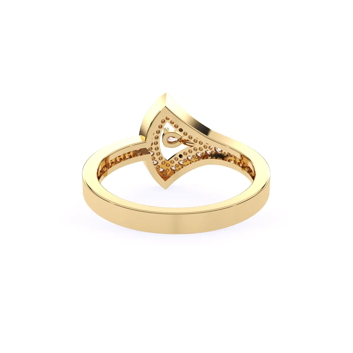 Luxury Pear Diamond Unique Engagement Ring