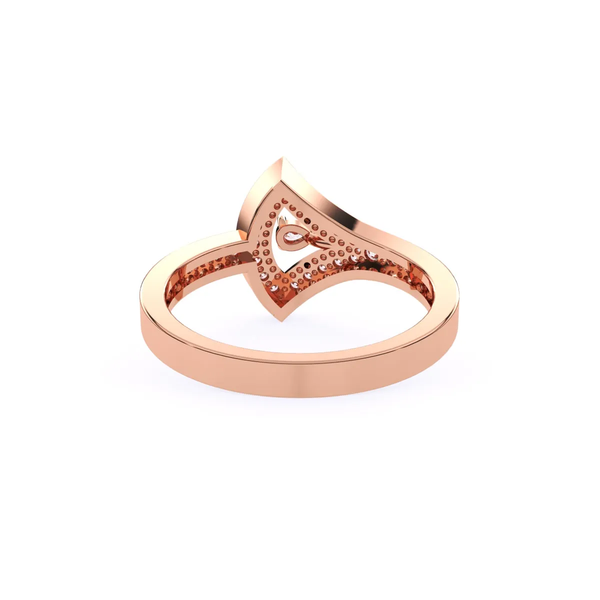 Luxury Pear Diamond Unique Engagement Ring