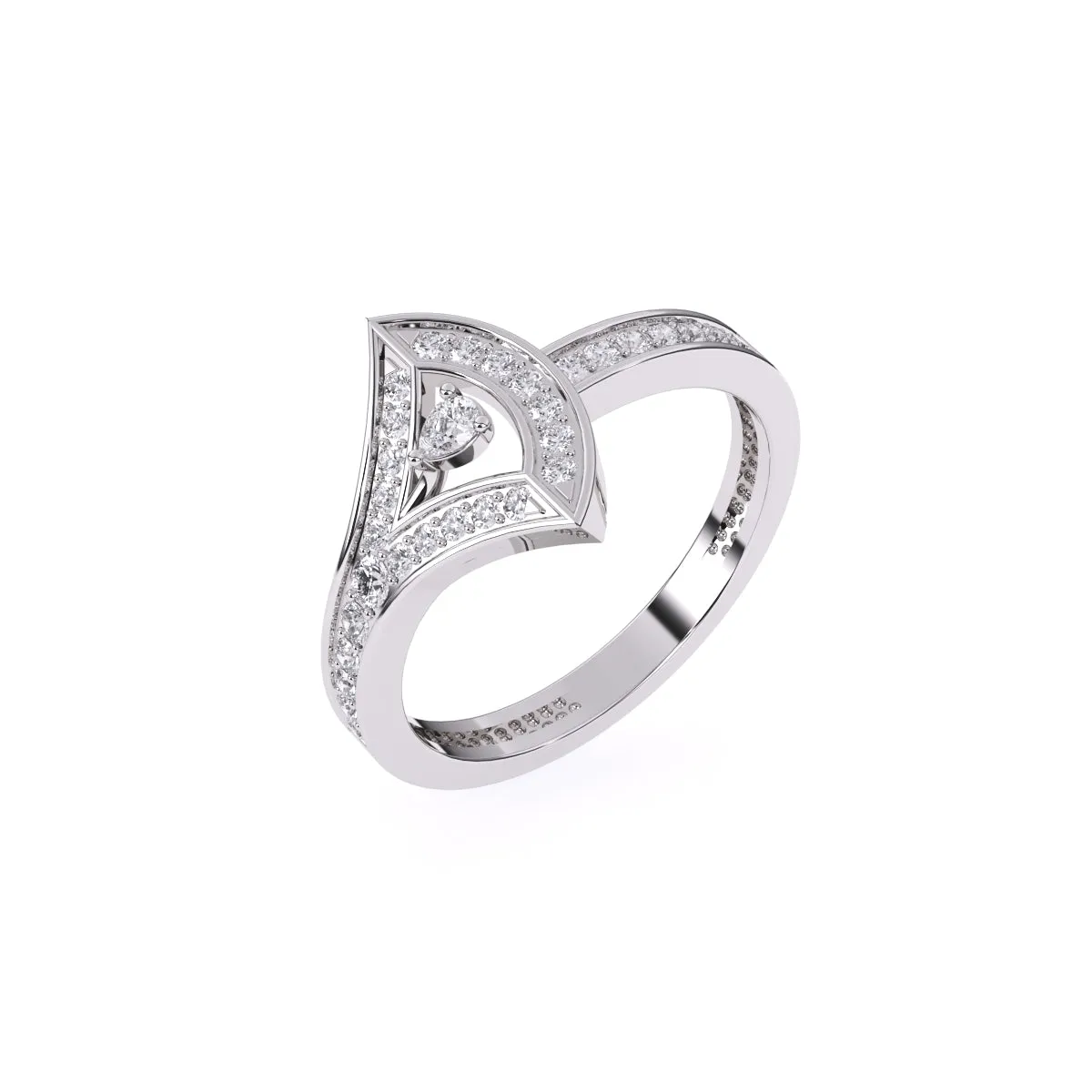 Luxury Pear Diamond Unique Engagement Ring