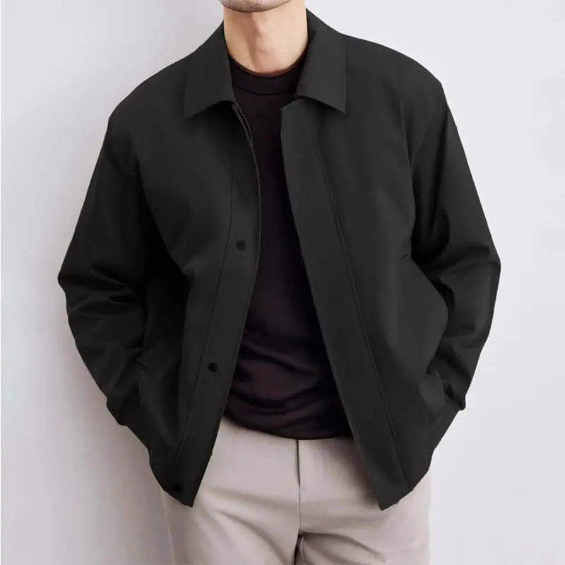 Men's Bomber Jacket with Ribbed Cuffs