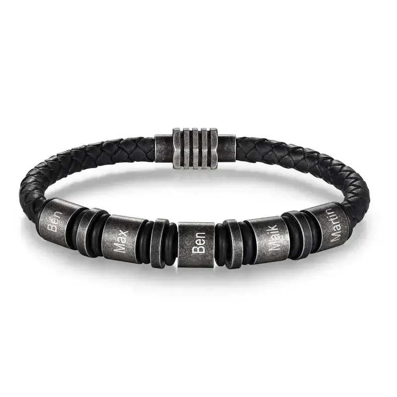 Men's Personalised Bracelet | Men's Braided Bracelets