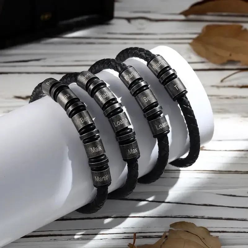 Men's Personalised Bracelet | Men's Braided Bracelets