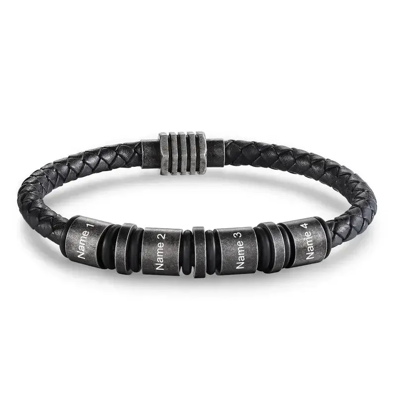 Men's Personalised Bracelet | Men's Braided Bracelets