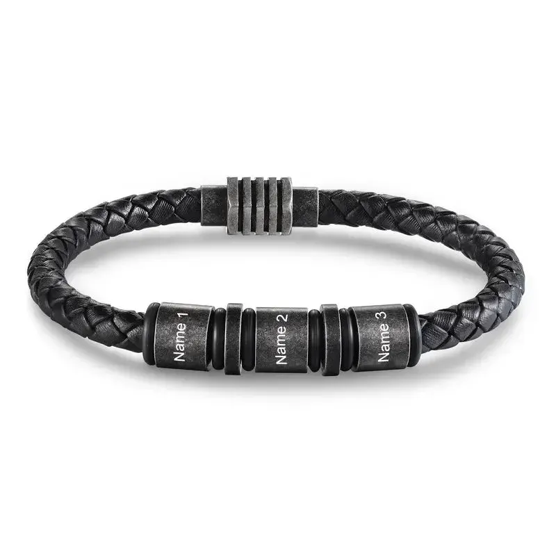 Men's Personalised Bracelet | Men's Braided Bracelets