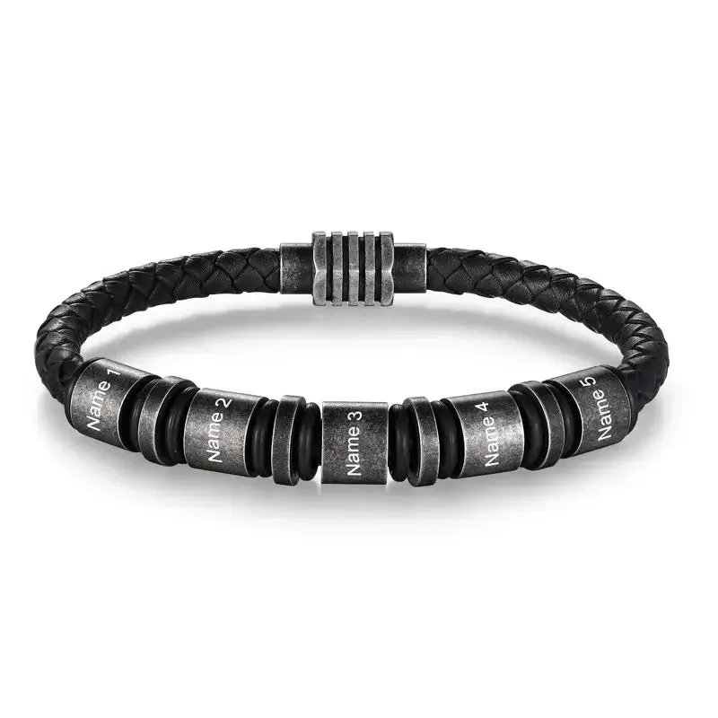 Men's Personalised Bracelet | Men's Braided Bracelets