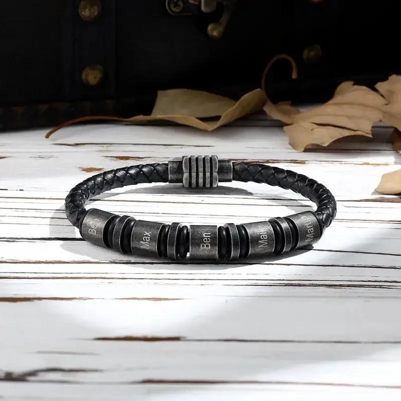 Men's Personalised Bracelet | Men's Braided Bracelets