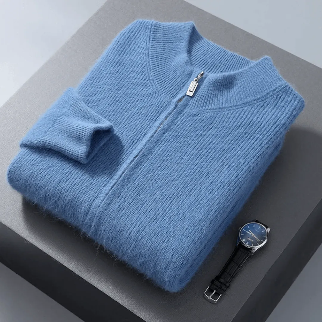 Men's Wool Zip Sweater | Warm & Stylish Knitwear