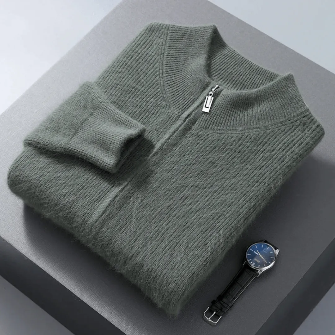 Men's Wool Zip Sweater | Warm & Stylish Knitwear