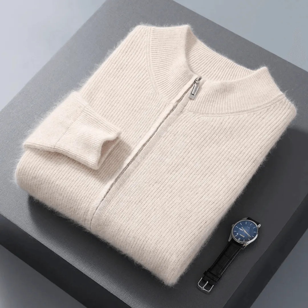 Men's Wool Zip Sweater | Warm & Stylish Knitwear