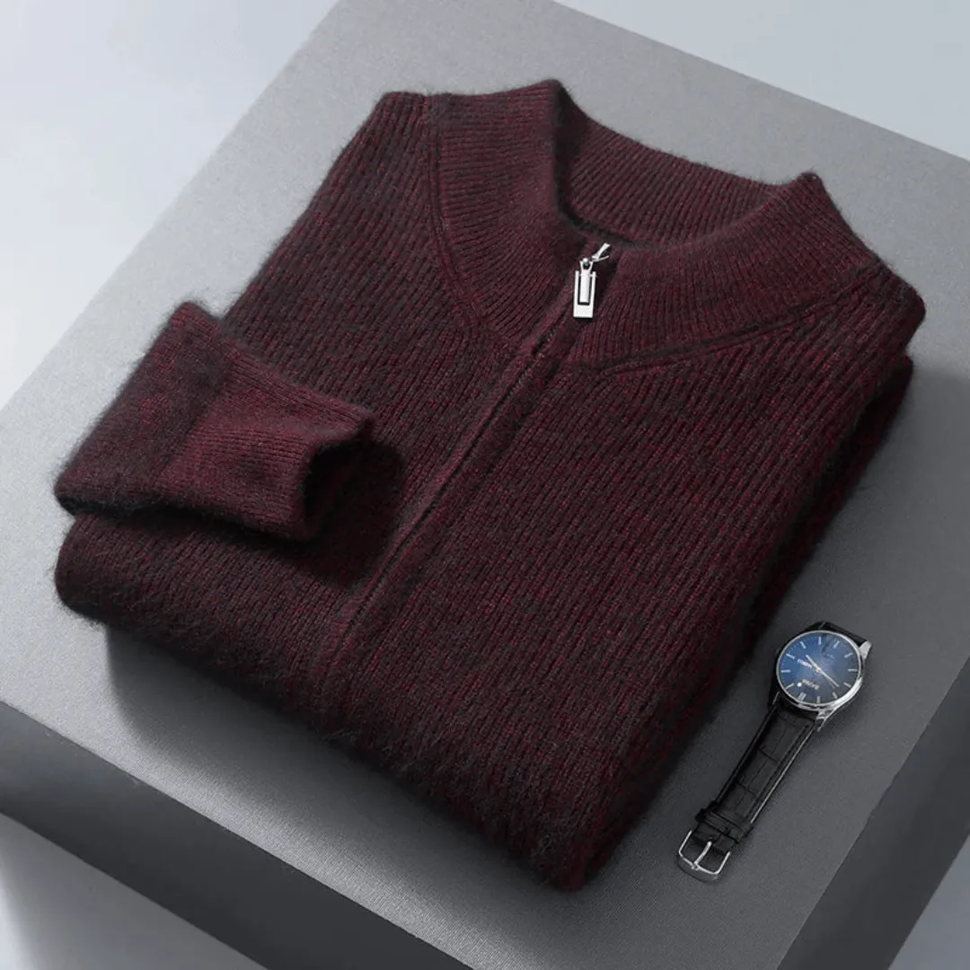 Men's Wool Zip Sweater | Warm & Stylish Knitwear