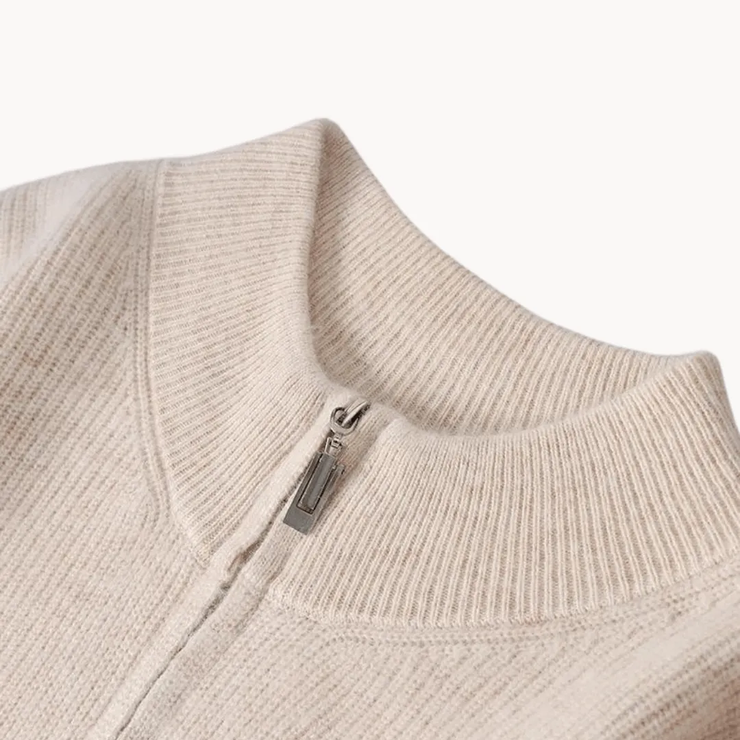 Men's Wool Zip Sweater | Warm & Stylish Knitwear