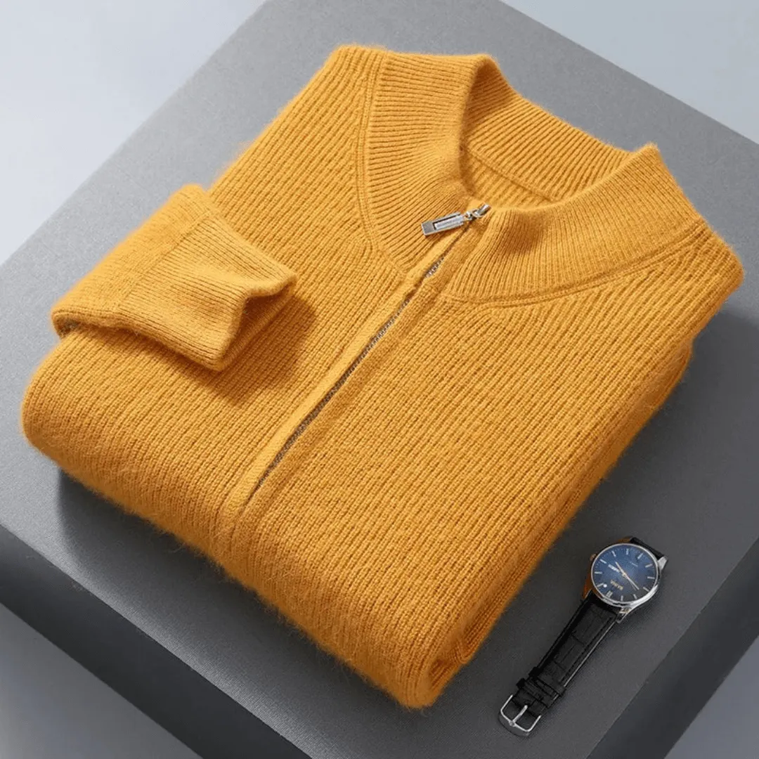 Men's Wool Zip Sweater | Warm & Stylish Knitwear