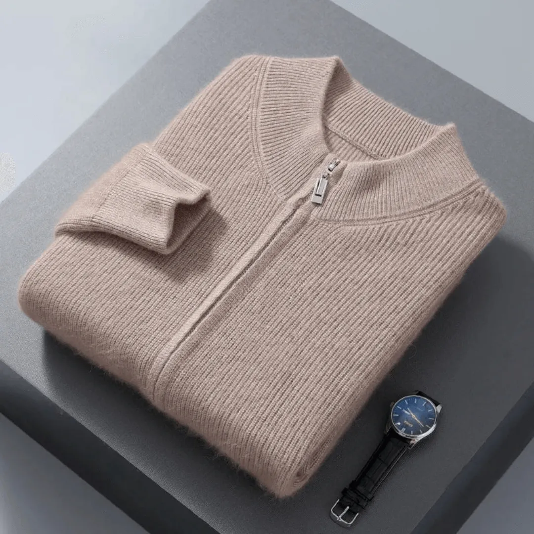 Men's Wool Zip Sweater | Warm & Stylish Knitwear