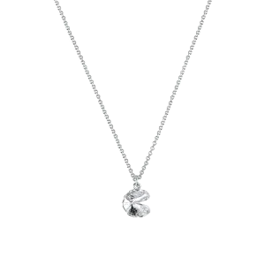 Mini Fortune Cookie Necklace in Silver