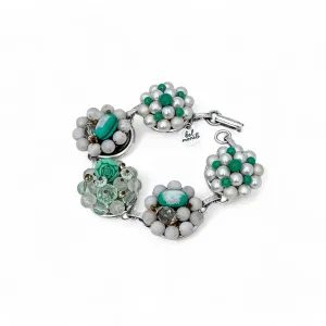 Minty Green Vintage Cluster Bracelet