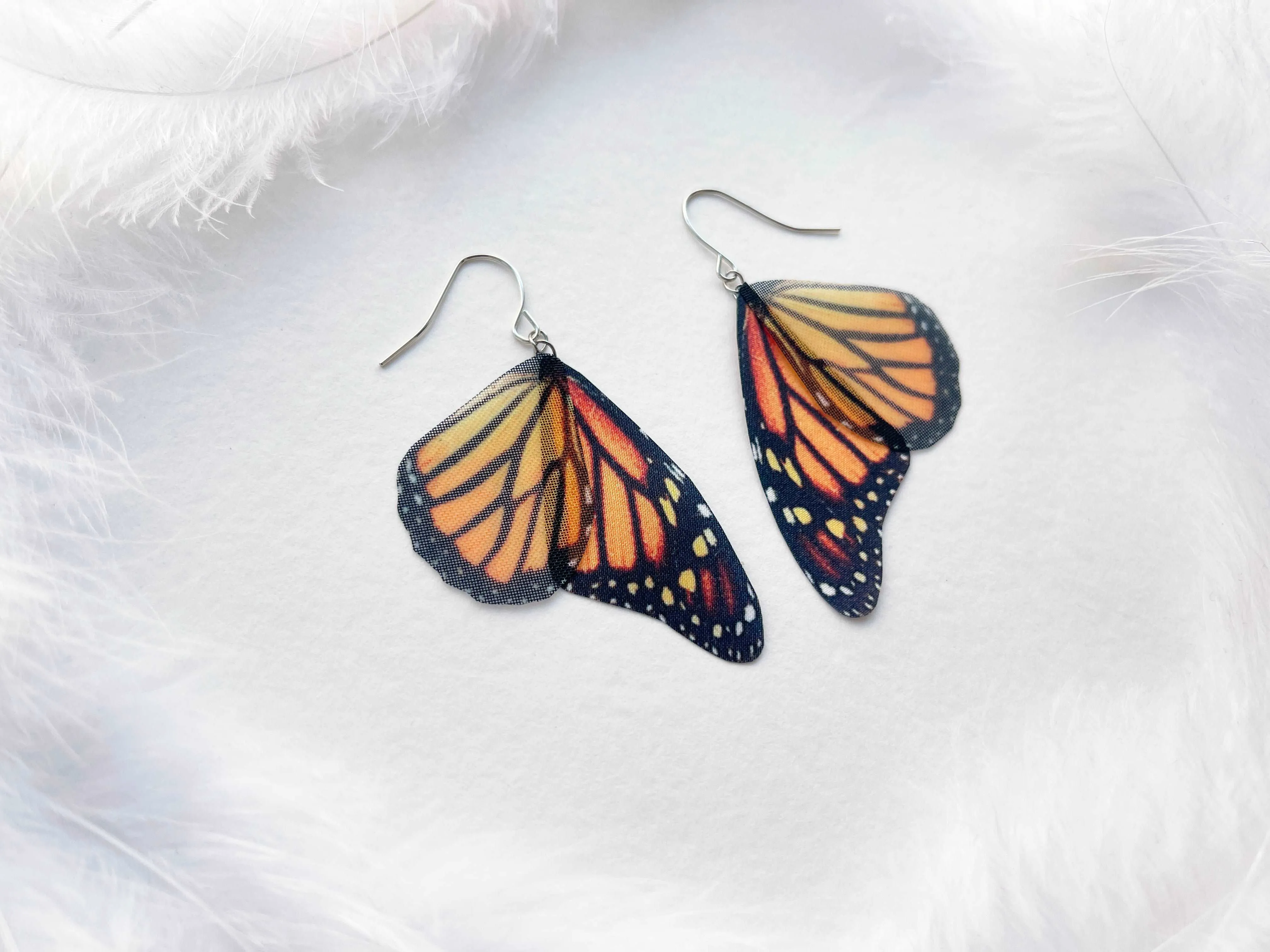 Monarch Butterfly Wing Earrings Perfect Gift For Anyone Who Love Butterflies