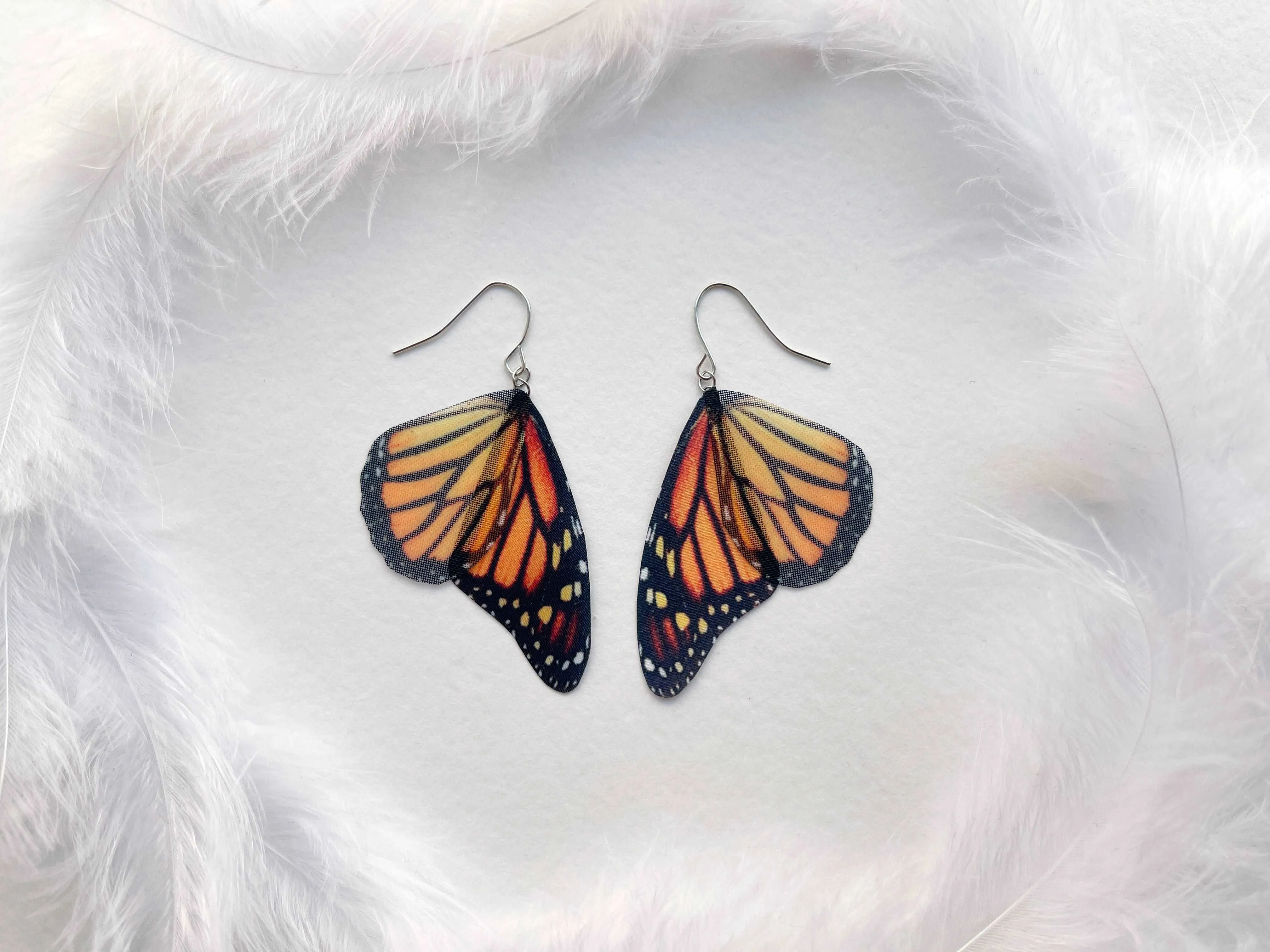 Monarch Butterfly Wing Earrings Perfect Gift For Anyone Who Love Butterflies