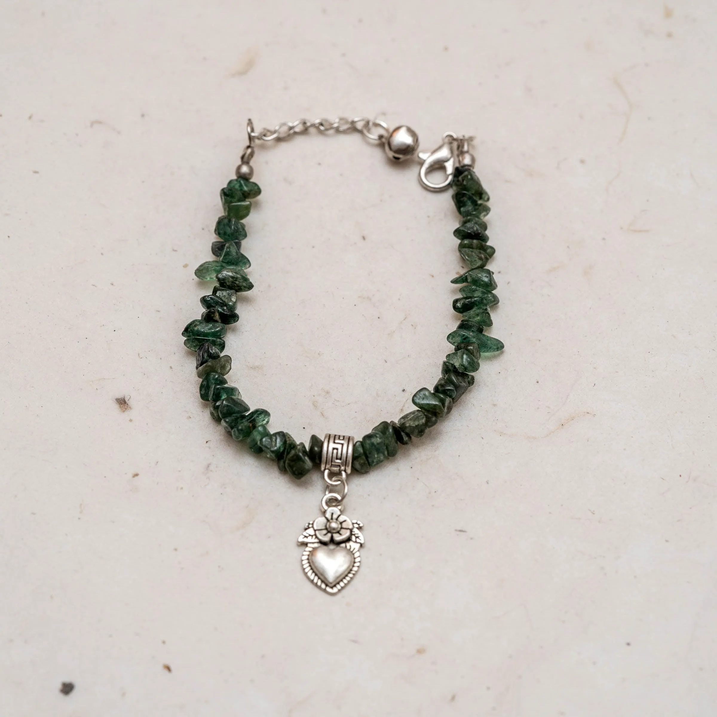 Natural Stone Emerald Chip Bracelets