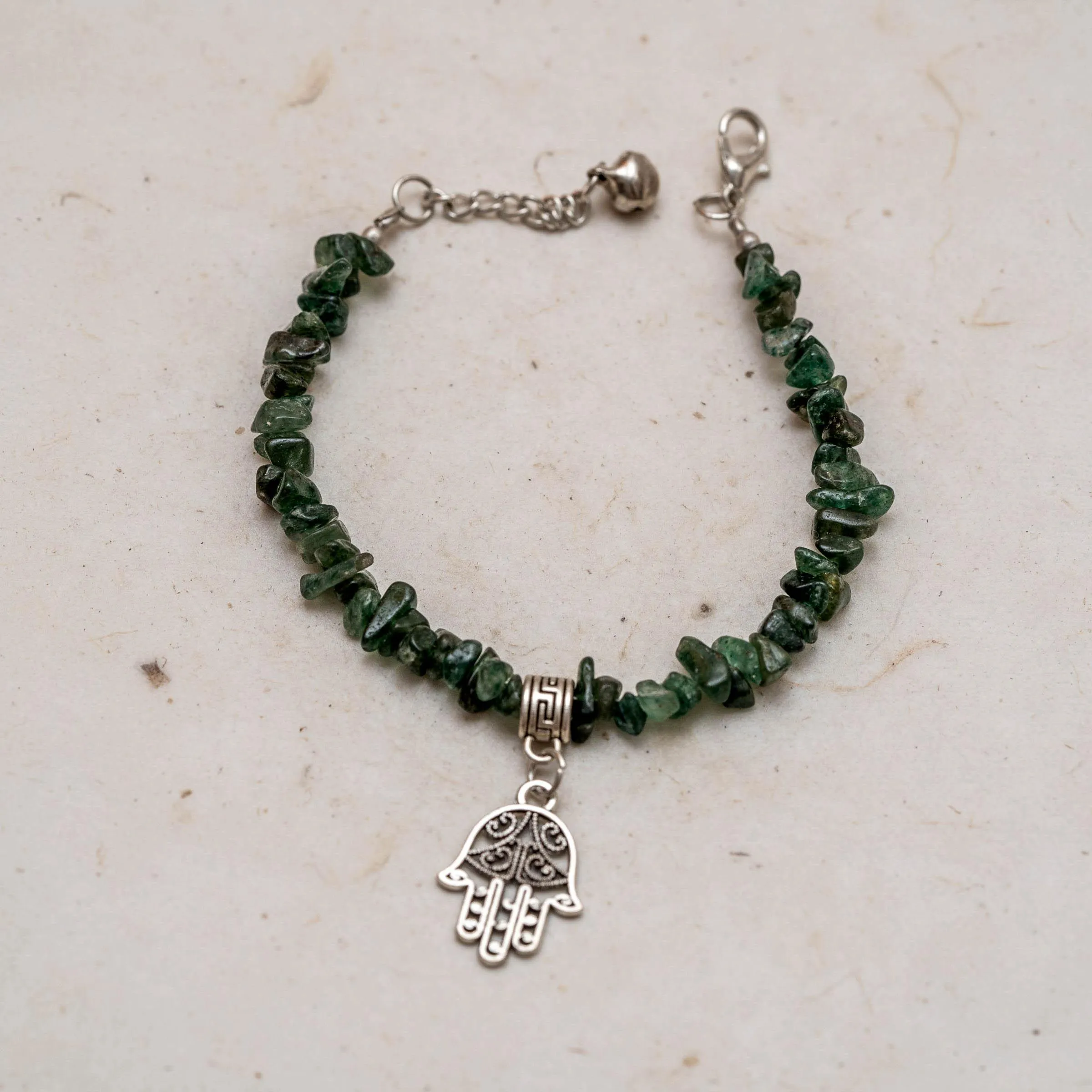 Natural Stone Emerald Chip Bracelets