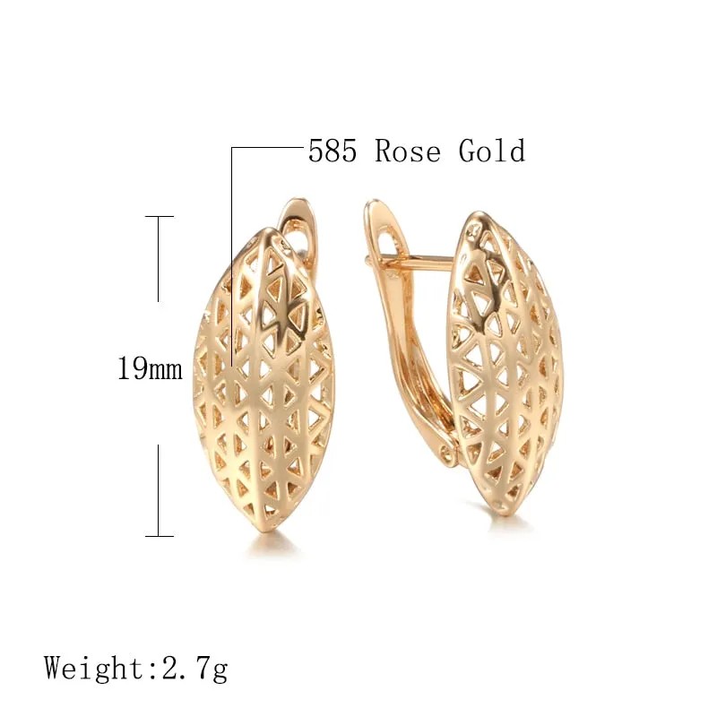 New Simple Vintage Golden Earrings