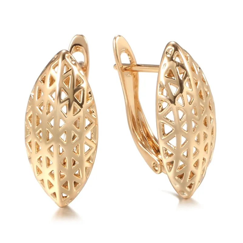 New Simple Vintage Golden Earrings