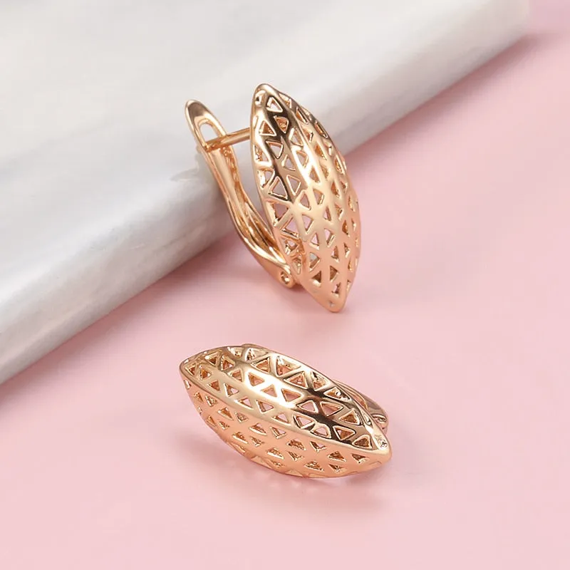 New Simple Vintage Golden Earrings