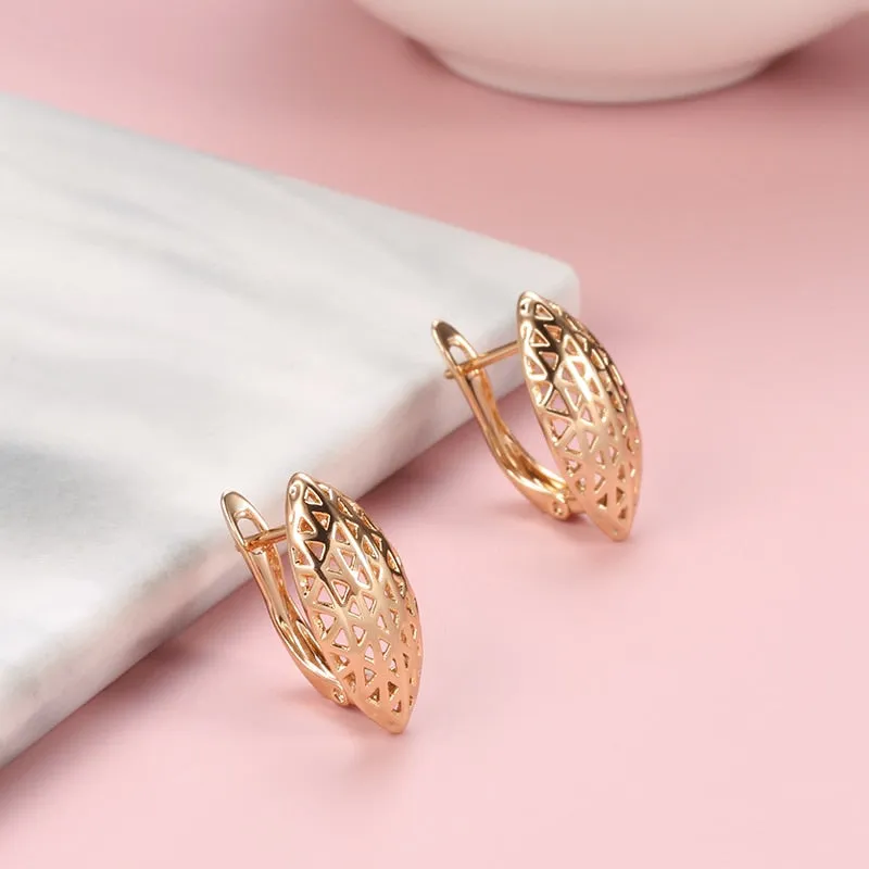 New Simple Vintage Golden Earrings
